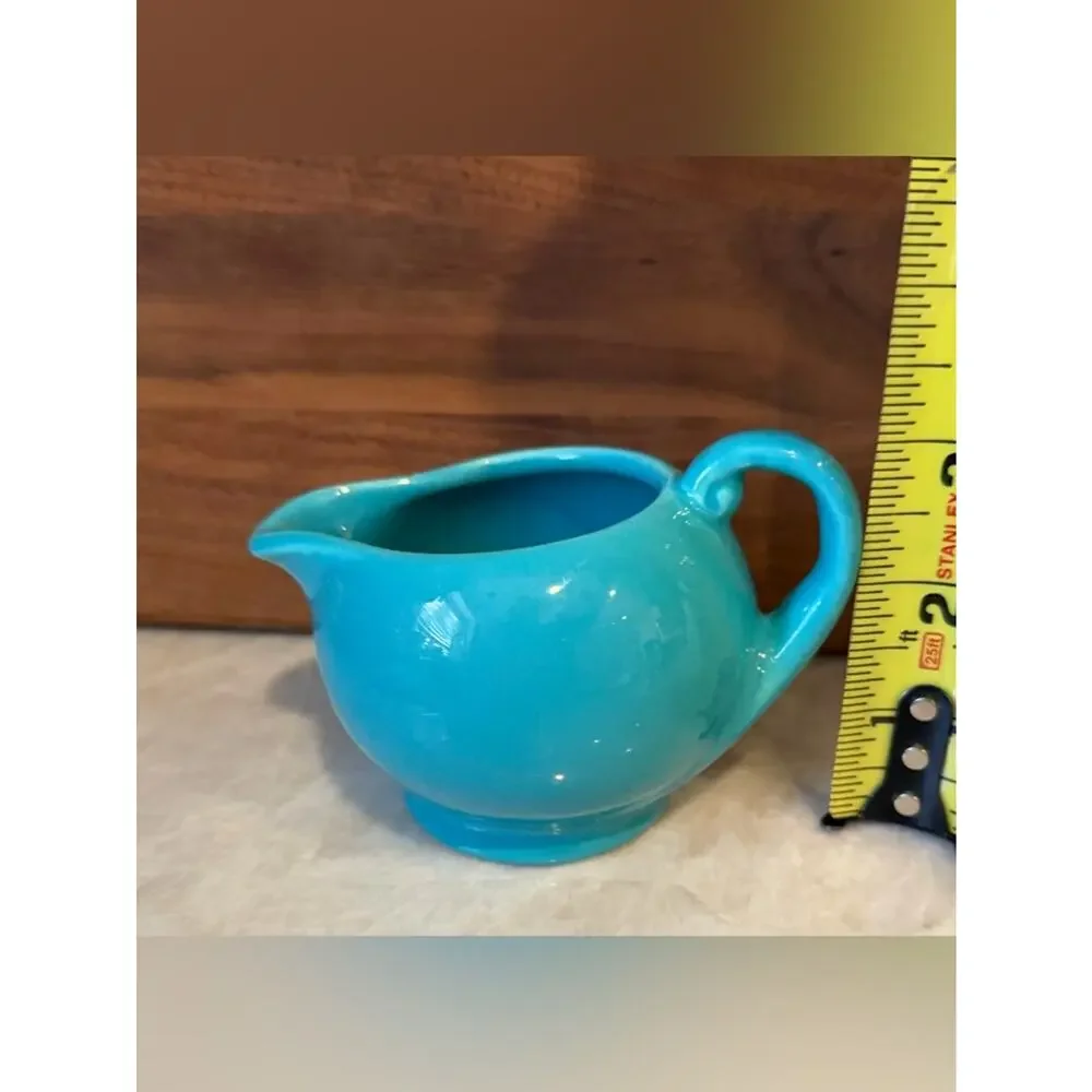 Metlox poppy trail vintage turquoise creamer
